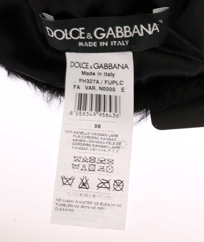 Dolce &amp; Gabbana Gorro elegante de piel Xiangao negro
