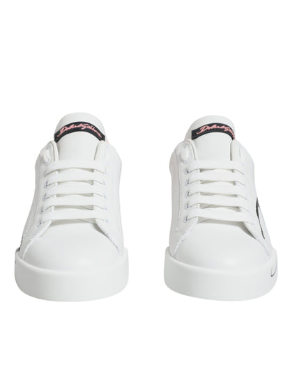 Dolce &amp; Gabbana Zapatillas bajas Portofino blanco rosa Zapatos