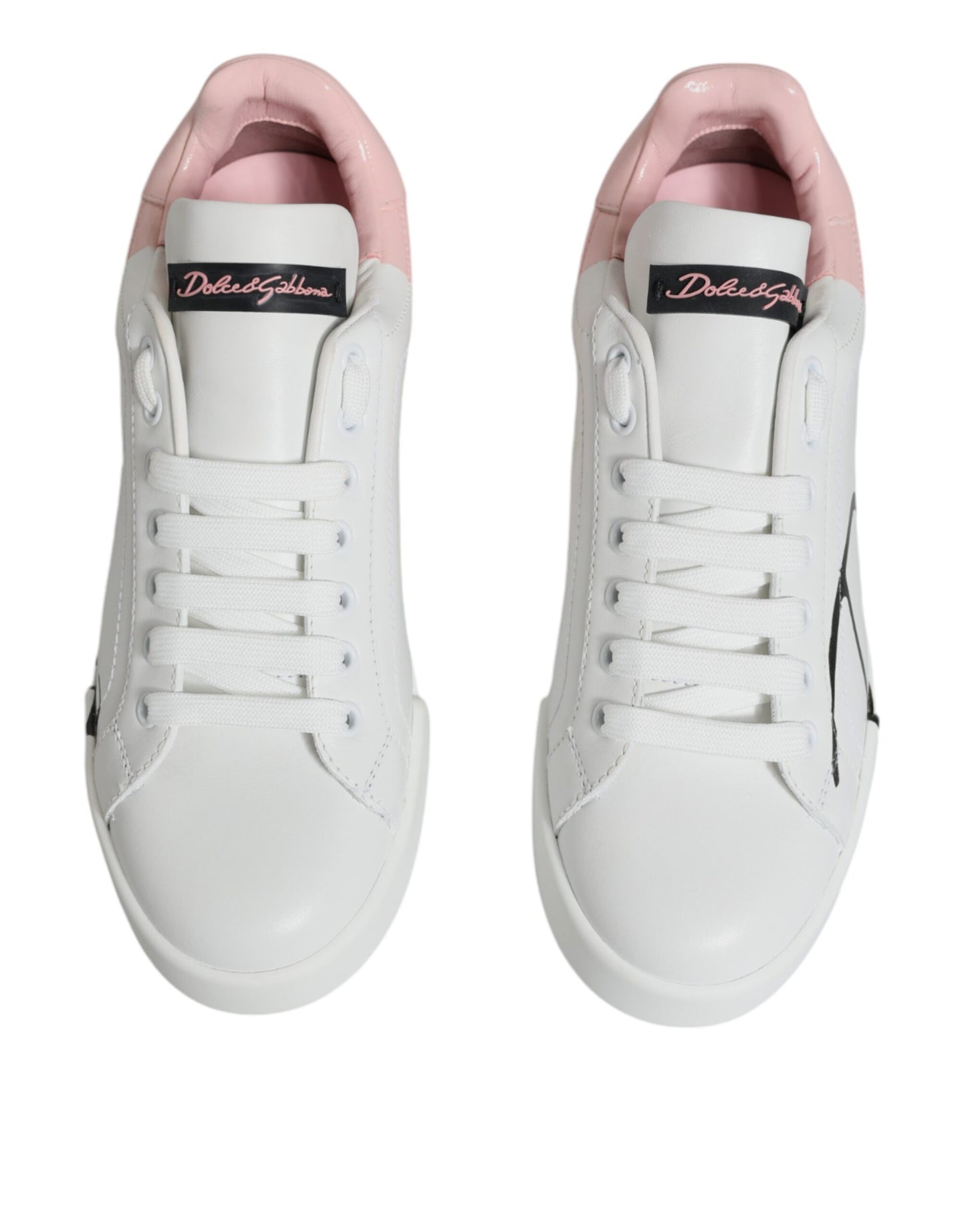 Dolce &amp; Gabbana Zapatillas bajas Portofino blanco rosa Zapatos