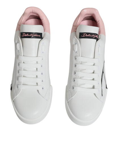 Dolce &amp; Gabbana Zapatillas bajas Portofino blanco rosa Zapatos