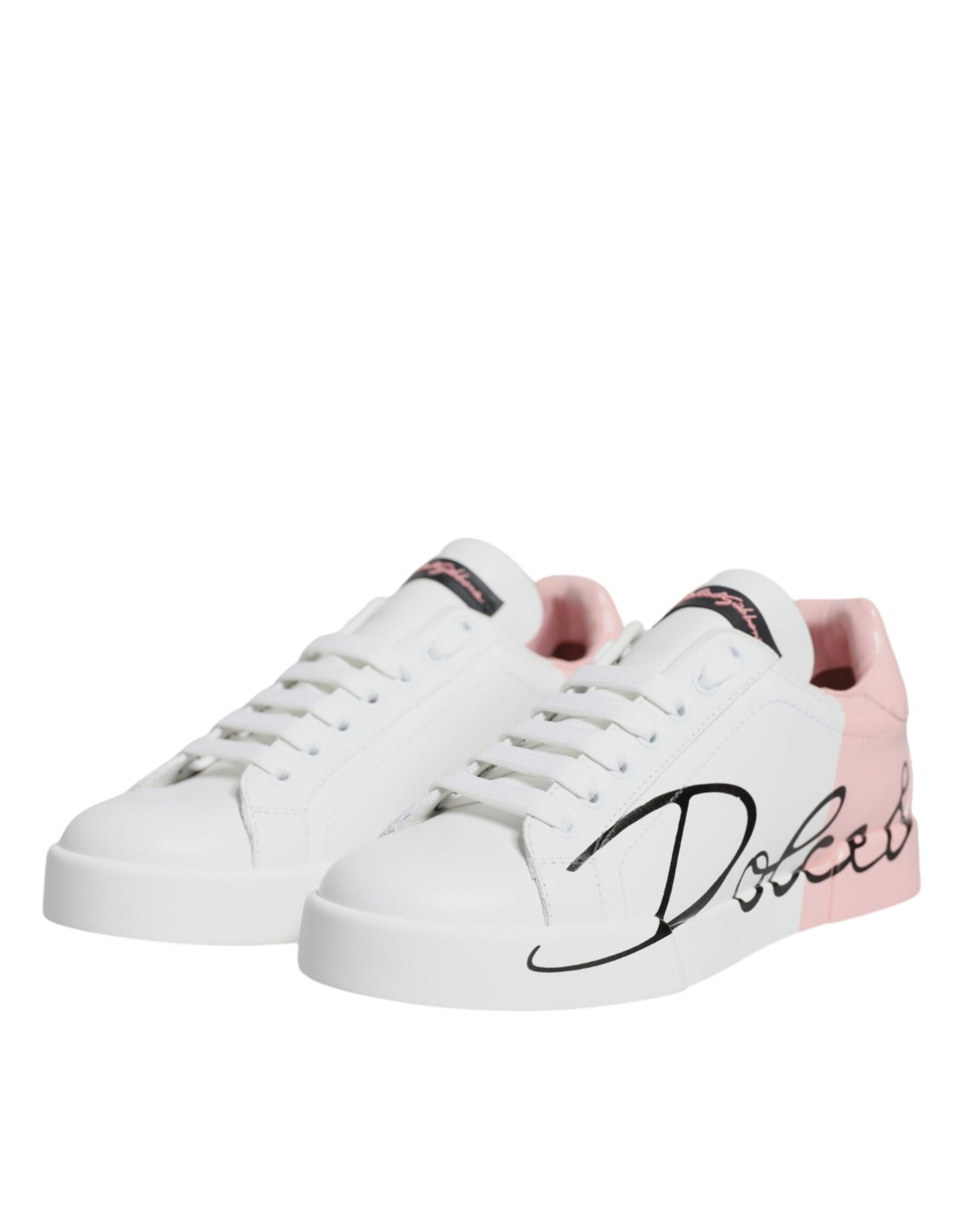 Dolce &amp; Gabbana Zapatillas bajas Portofino blanco rosa Zapatos