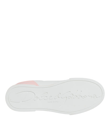 Dolce &amp; Gabbana Zapatillas bajas Portofino blanco rosa Zapatos