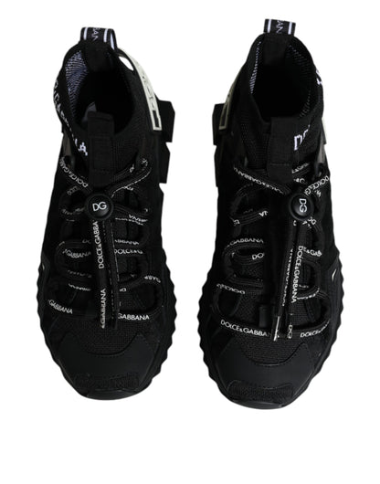 Dolce &amp; Gabbana Calcetines Sorrento negros Zapatillas con logo Zapatos