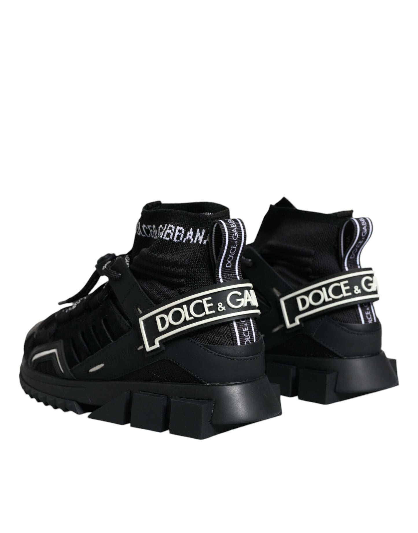 Dolce &amp; Gabbana Calcetines Sorrento negros Zapatillas con logo Zapatos