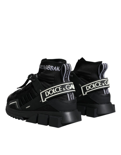 Dolce &amp; Gabbana Calcetines Sorrento negros Zapatillas con logo Zapatos