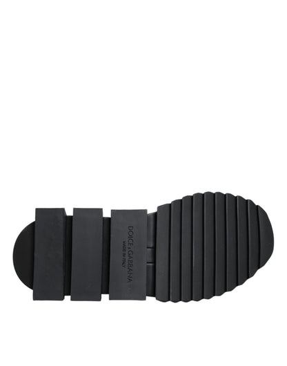Dolce &amp; Gabbana Calcetines Sorrento negros Zapatillas con logo Zapatos