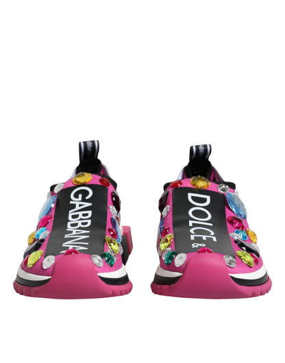 Dolce &amp; Gabbana Zapatillas bajas con cristales de Sorrento en rosa Zapatos