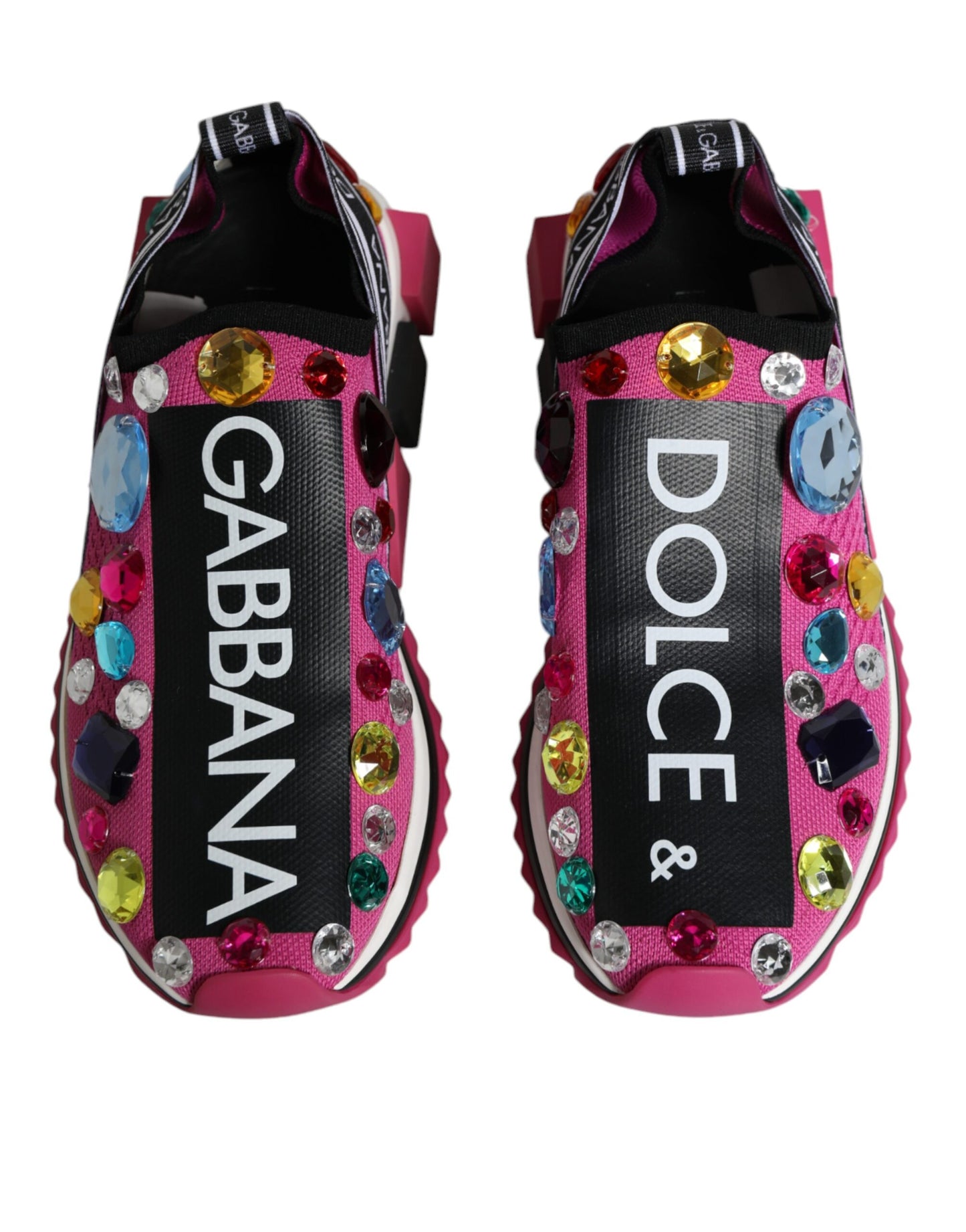 Dolce &amp; Gabbana Zapatillas bajas con cristales de Sorrento en rosa Zapatos