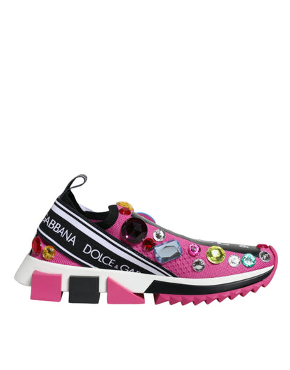 Dolce &amp; Gabbana Zapatillas bajas con cristales de Sorrento en rosa Zapatos