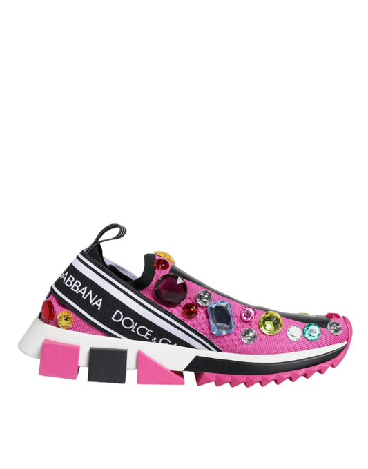 Dolce &amp; Gabbana Zapatillas bajas con cristales de Sorrento en rosa Zapatos