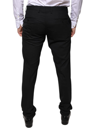 Dolce &amp; Gabbana Vestido ajustado de lana negro Pantalones formales