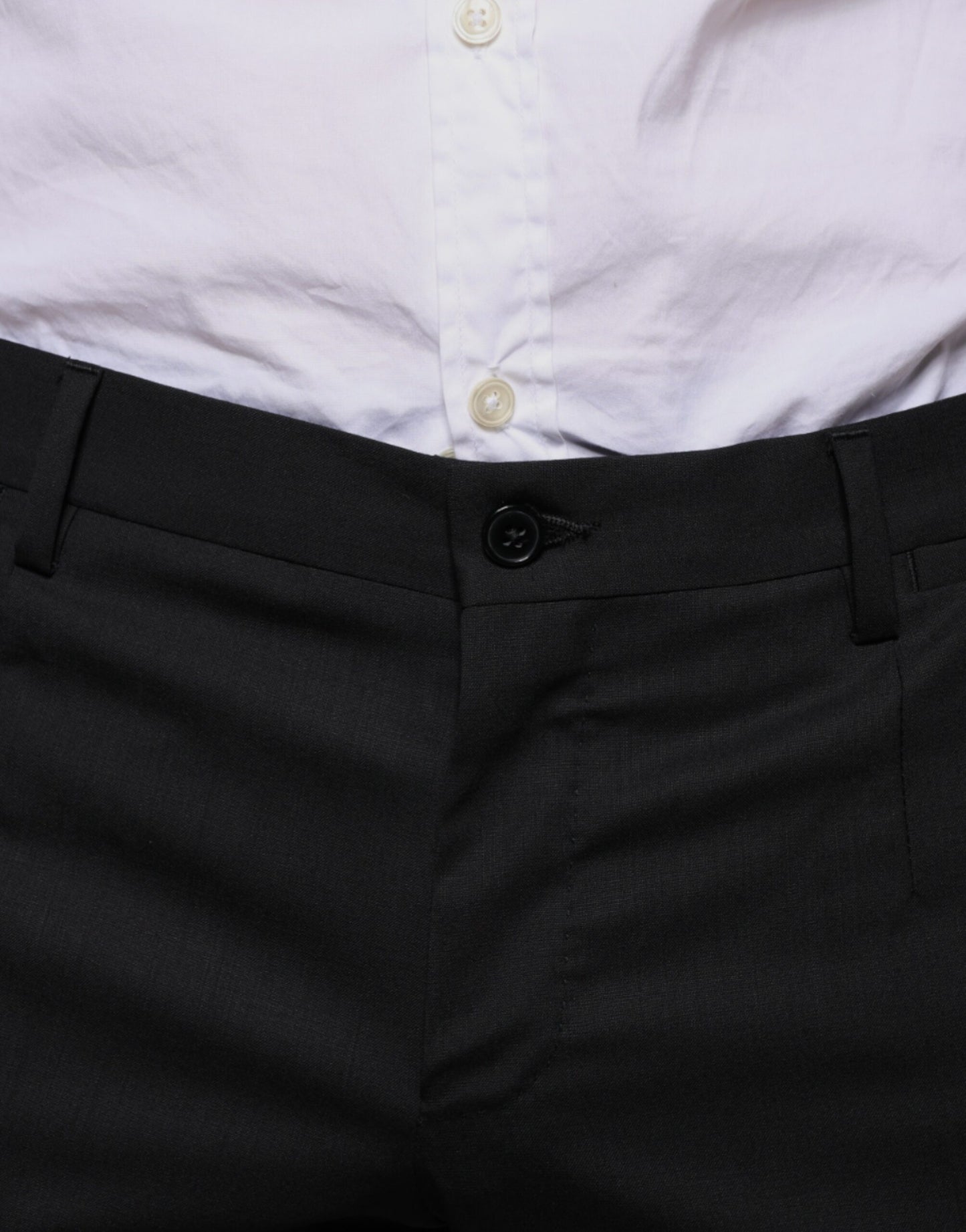 Dolce &amp; Gabbana Vestido ajustado de lana negro Pantalones formales