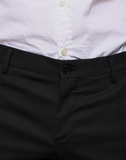 Dolce &amp; Gabbana Vestido ajustado de lana negro Pantalones formales