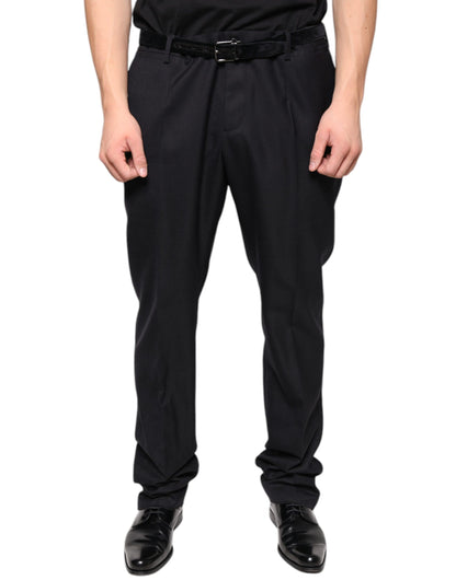 Dolce &amp; Gabbana Vestido ajustado de lana negro Pantalones formales
