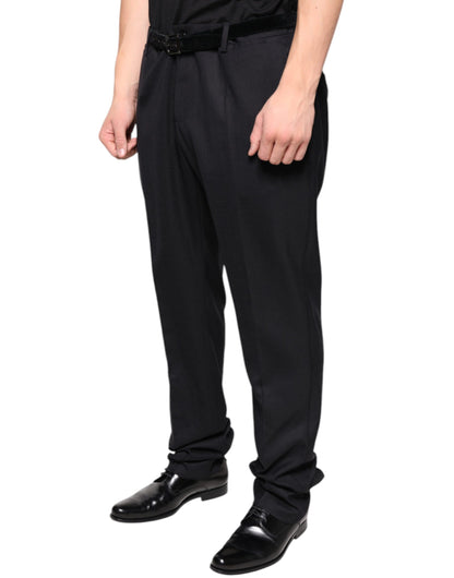 Dolce &amp; Gabbana Vestido ajustado de lana negro Pantalones formales