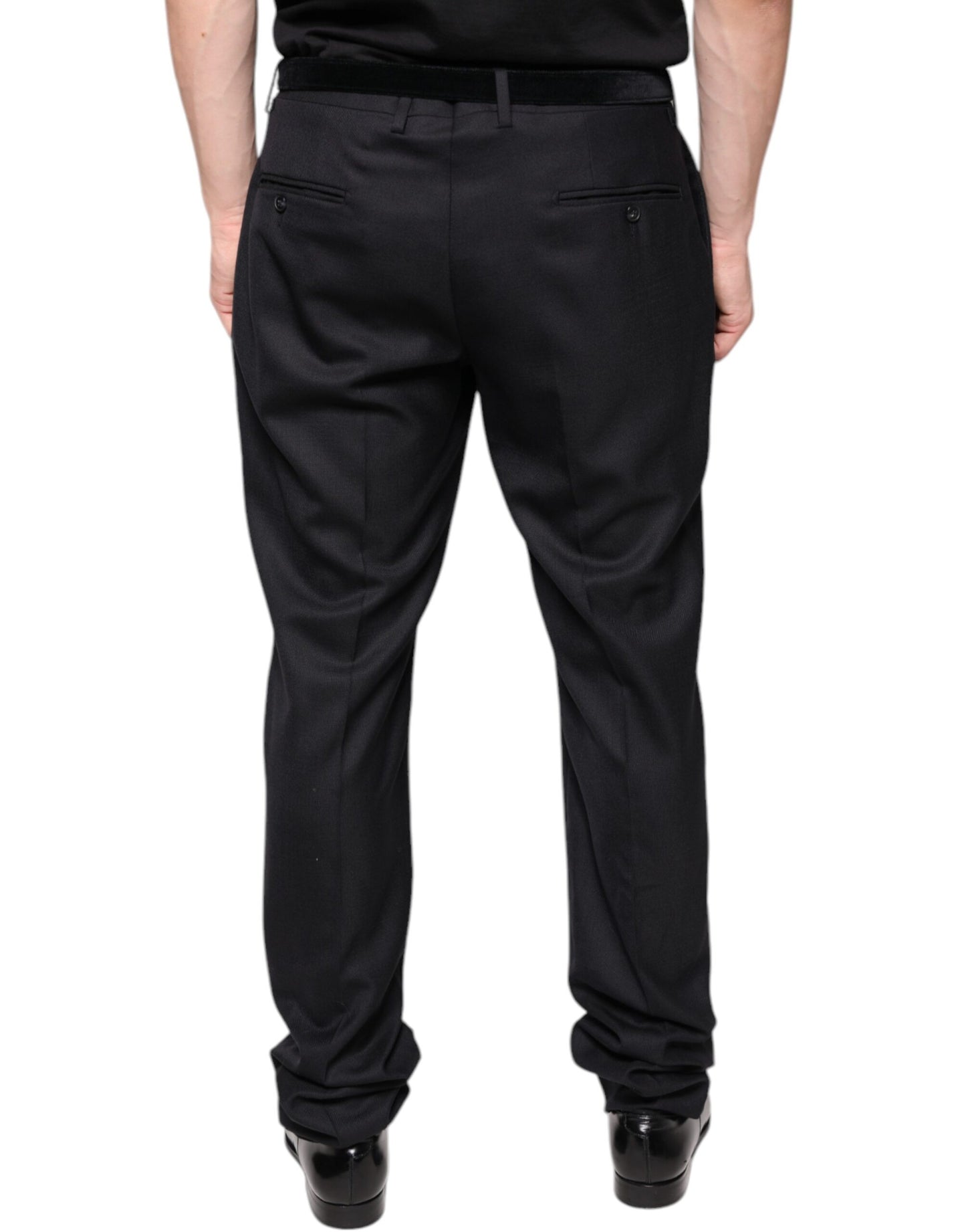 Dolce &amp; Gabbana Vestido ajustado de lana negro Pantalones formales