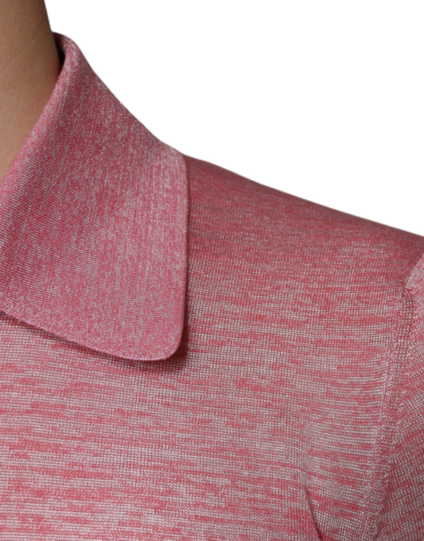 Dolce &amp; Gabbana Polo de manga larga de poliéster rosa para hombre