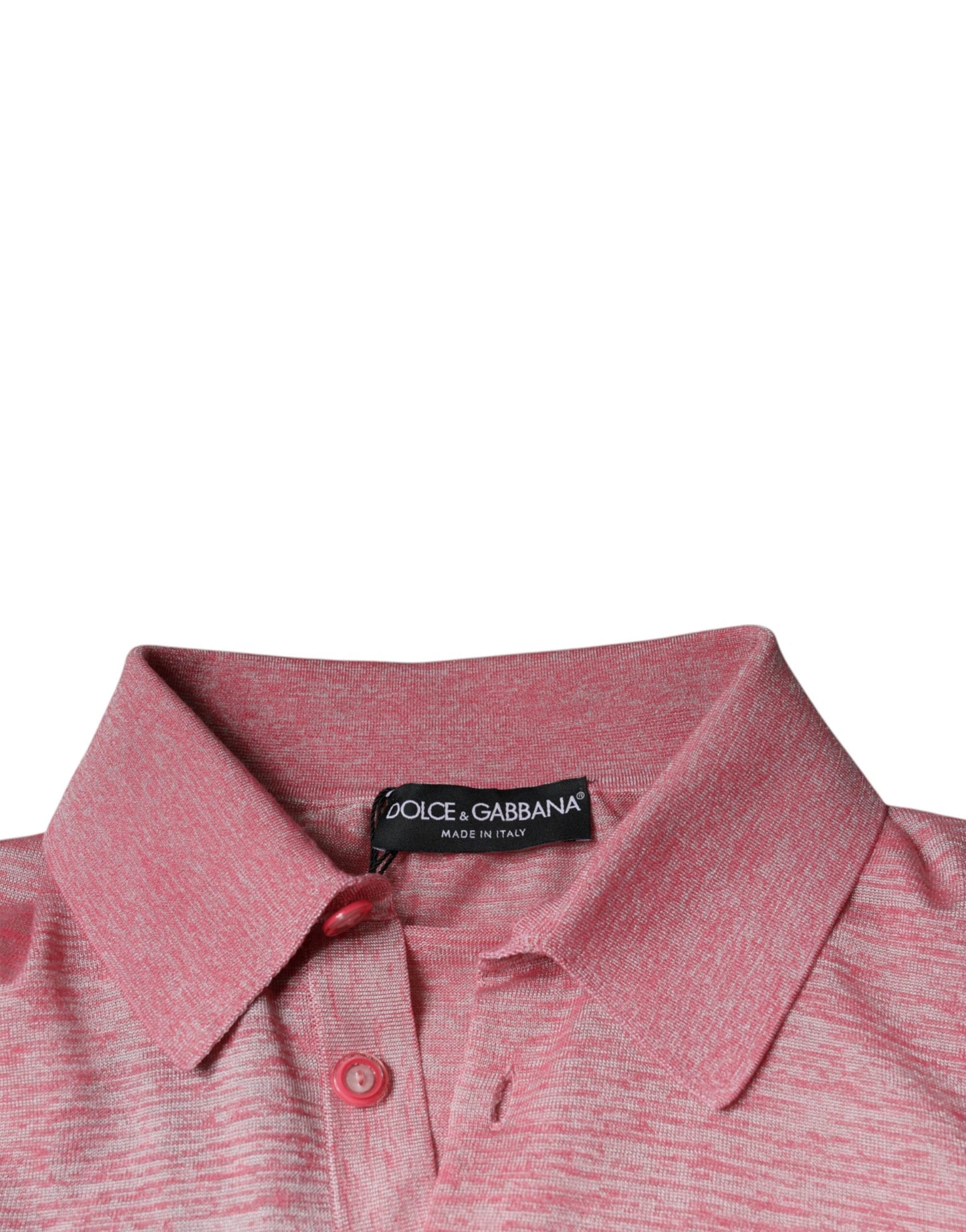 Dolce &amp; Gabbana Polo de manga larga de poliéster rosa para hombre