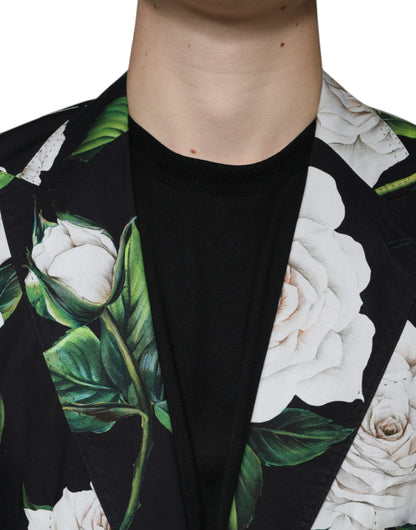 Dolce &amp; Gabbana Traje formal de 2 piezas de algodón rosa negro para hombre