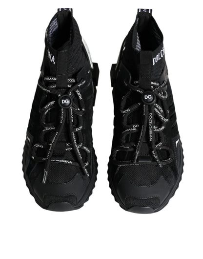 Dolce &amp; Gabbana Calcetines Sorrento negros Zapatillas con logo Zapatos