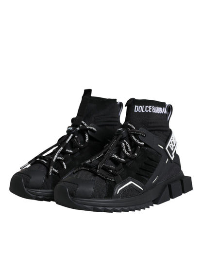 Dolce &amp; Gabbana Calcetines Sorrento negros Zapatillas con logo Zapatos