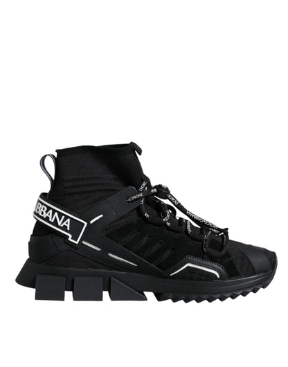 Dolce &amp; Gabbana Calcetines Sorrento negros Zapatillas con logo Zapatos