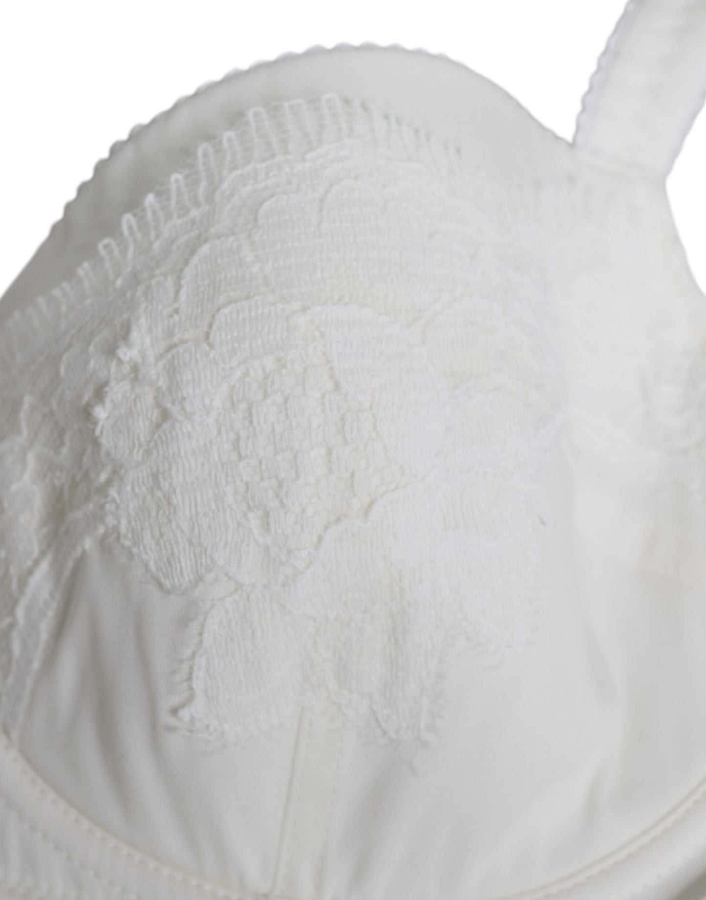 Dolce &amp; Gabbana White Silk Stretch Panty Balconette Bra Underwear