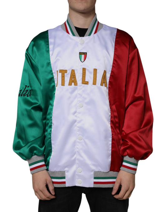 Dolce &amp; Gabbana Chaqueta bomber con botones Italia multicolor