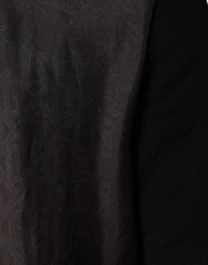 Dolce &amp; Gabbana Chaqueta bomber negra con monograma y cremallera completa