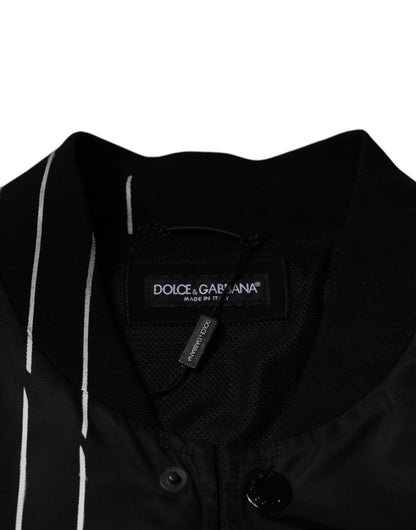 Dolce &amp; Gabbana Cazadora bomber de nailon con rayas y lunares negros