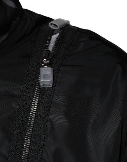 Dolce &amp; Gabbana Cazadora bomber de hombre con cremallera completa de nailon negro