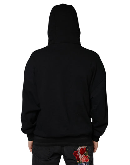 Dolce &amp; Gabbana Jersey con capucha negro Hombre Sudadera Suéter