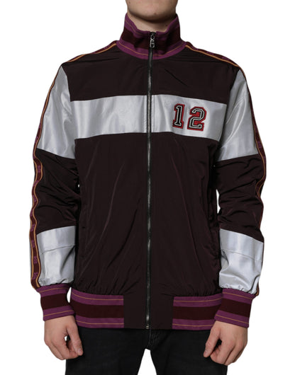Dolce &amp; Gabbana Chaqueta bomber multicolor con cremallera completa para hombre