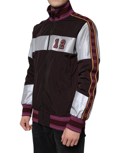 Dolce &amp; Gabbana Chaqueta bomber multicolor con cremallera completa para hombre