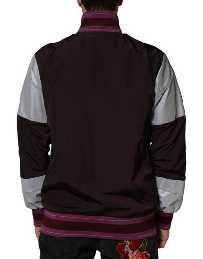 Dolce &amp; Gabbana Chaqueta bomber multicolor con cremallera completa para hombre