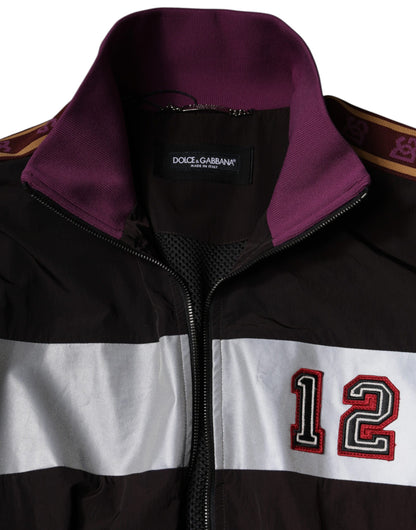 Dolce &amp; Gabbana Chaqueta bomber multicolor con cremallera completa para hombre