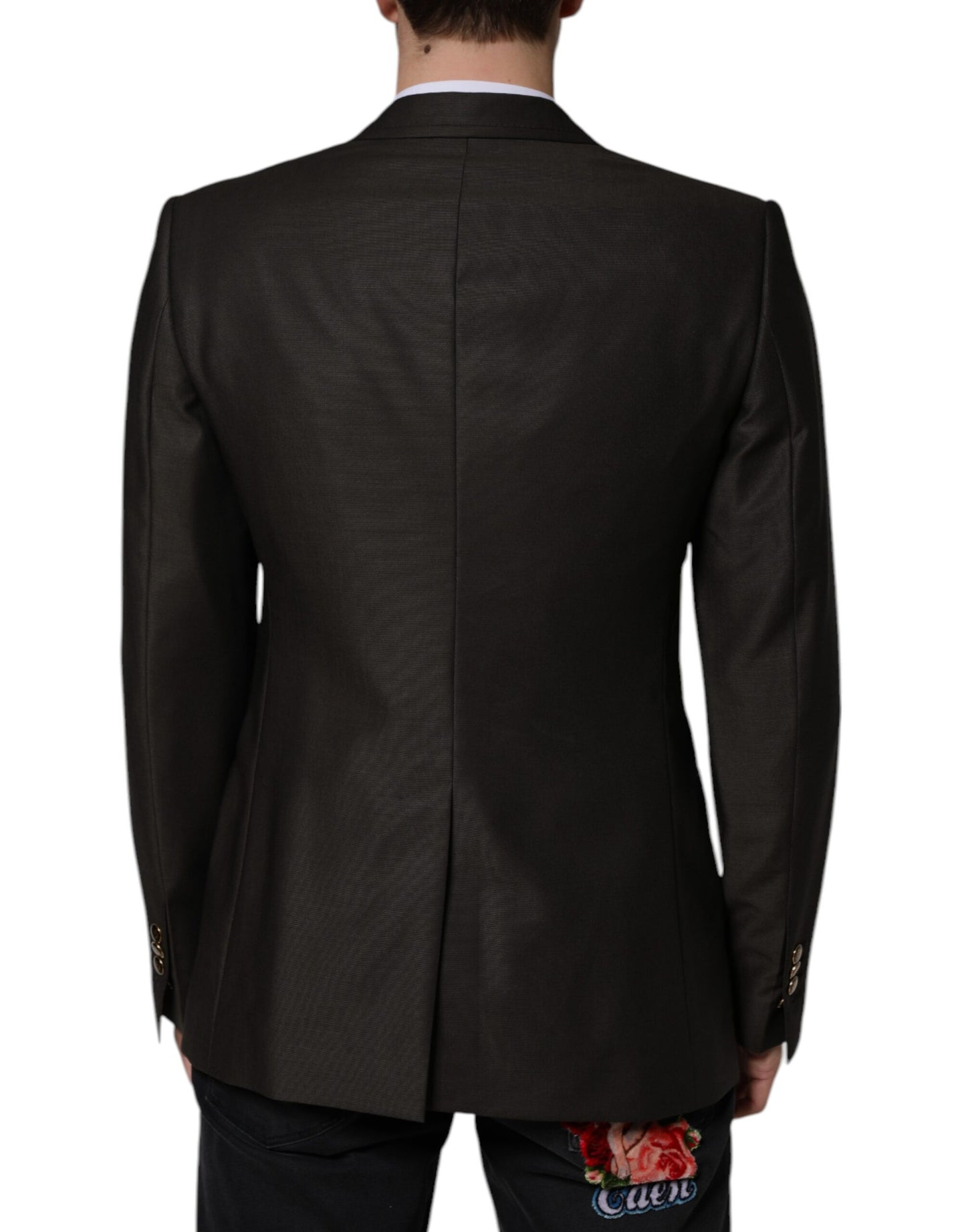 Dolce & Gabbana Blazer Brown Green Bee Wool Jacket Coat