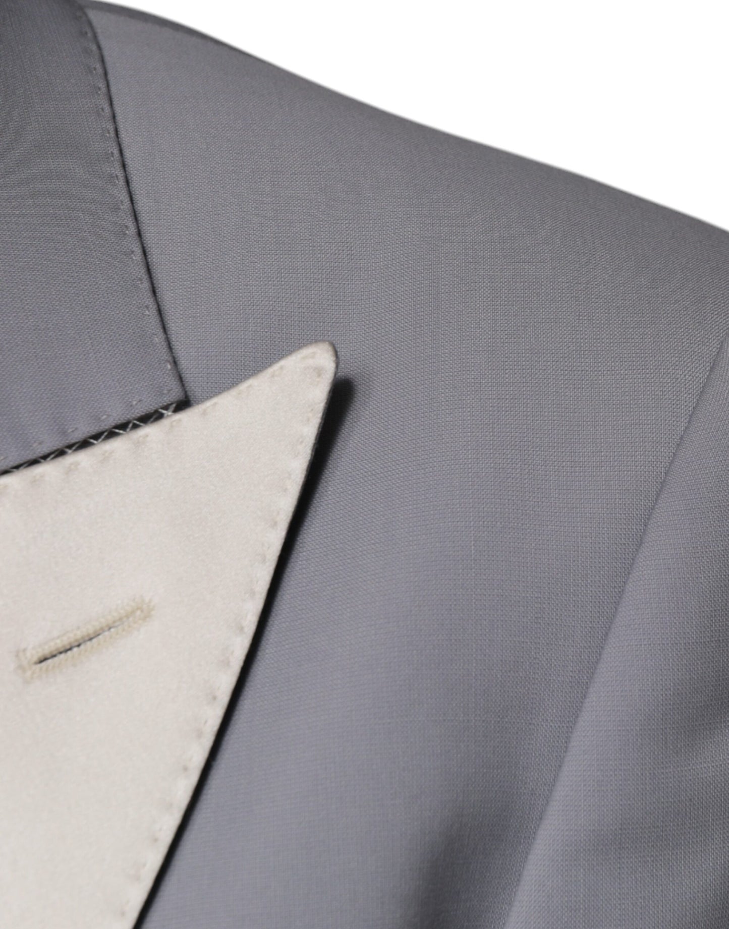 Dolce &amp; Gabbana Traje formal de corte entallado de lana gris de 3 piezas