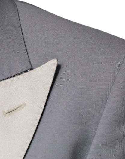 Dolce &amp; Gabbana Traje formal de corte entallado de lana gris de 3 piezas
