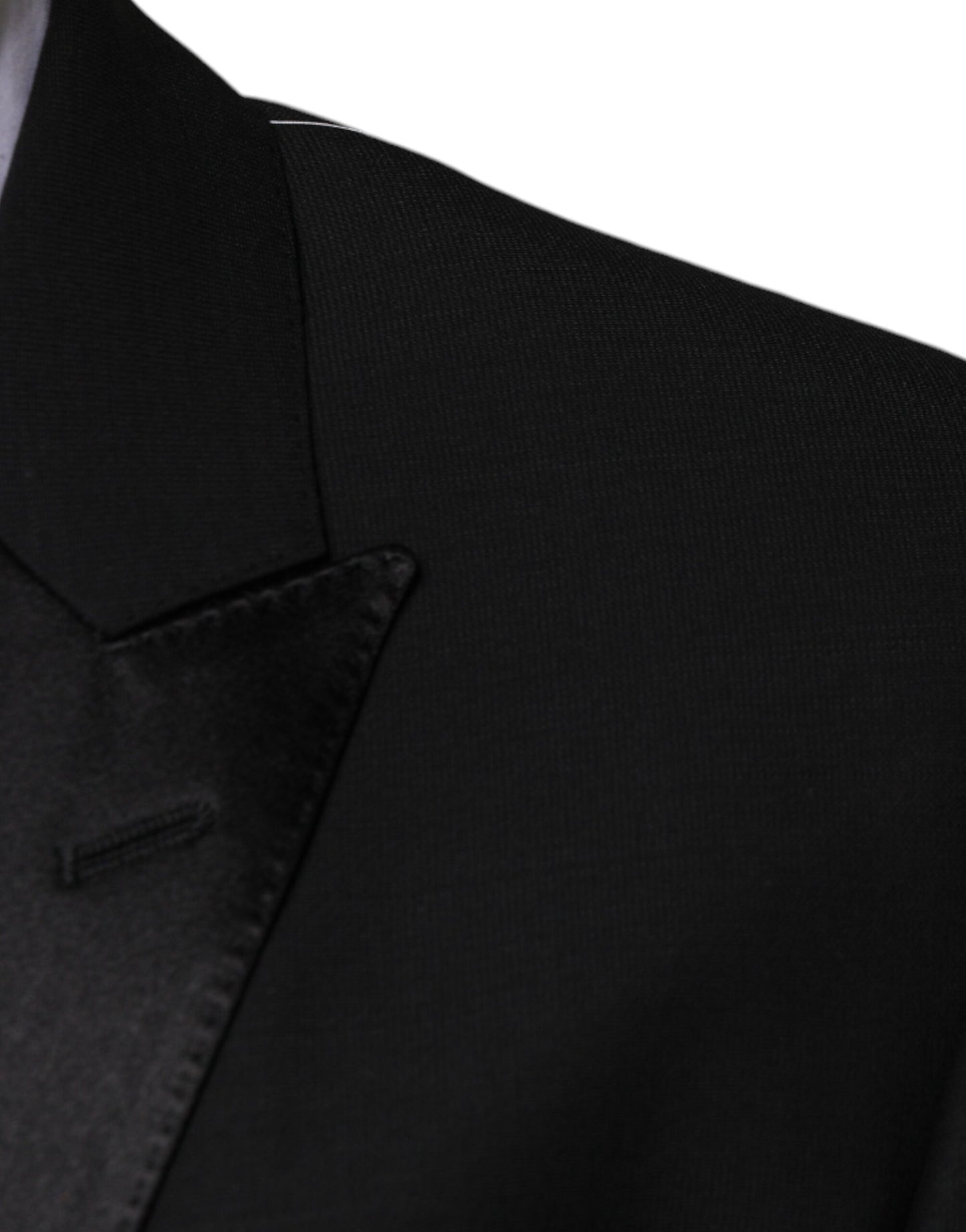Dolce &amp; Gabbana Traje formal de corte entallado de lana negra de 3 piezas