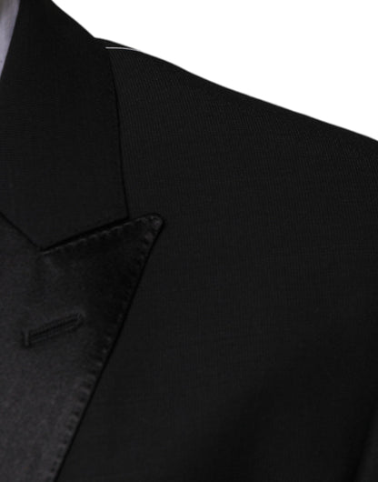 Dolce &amp; Gabbana Traje formal de corte entallado de lana negra de 3 piezas