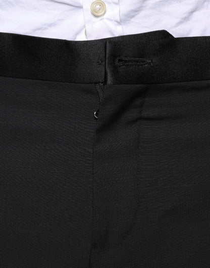 Dolce &amp; Gabbana Traje formal de corte entallado de lana negra de 3 piezas