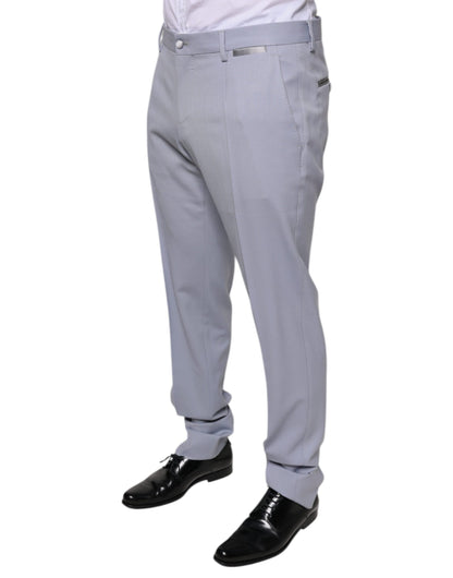Dolce &amp; Gabbana Light Gray Wool Formal Dress Pants