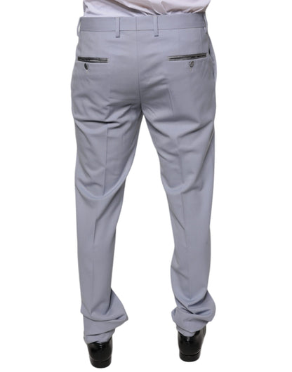 Dolce &amp; Gabbana Light Gray Wool Formal Dress Pants