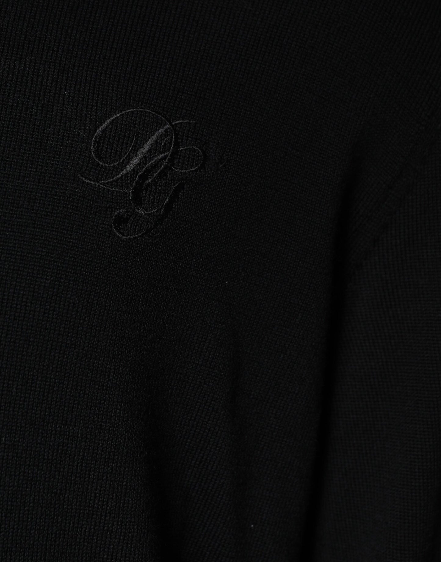 Dolce &amp; Gabbana Black Wool Knit Crew Neck Pullover Sweater