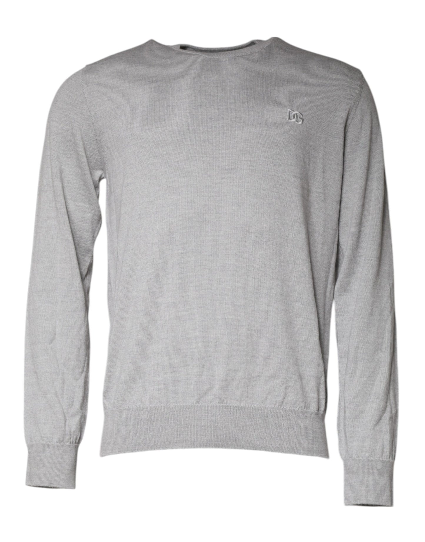 Dolce &amp; Gabbana Jersey de lana gris claro con cuello redondo