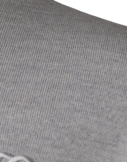 Dolce &amp; Gabbana Jersey de lana gris claro con cuello redondo