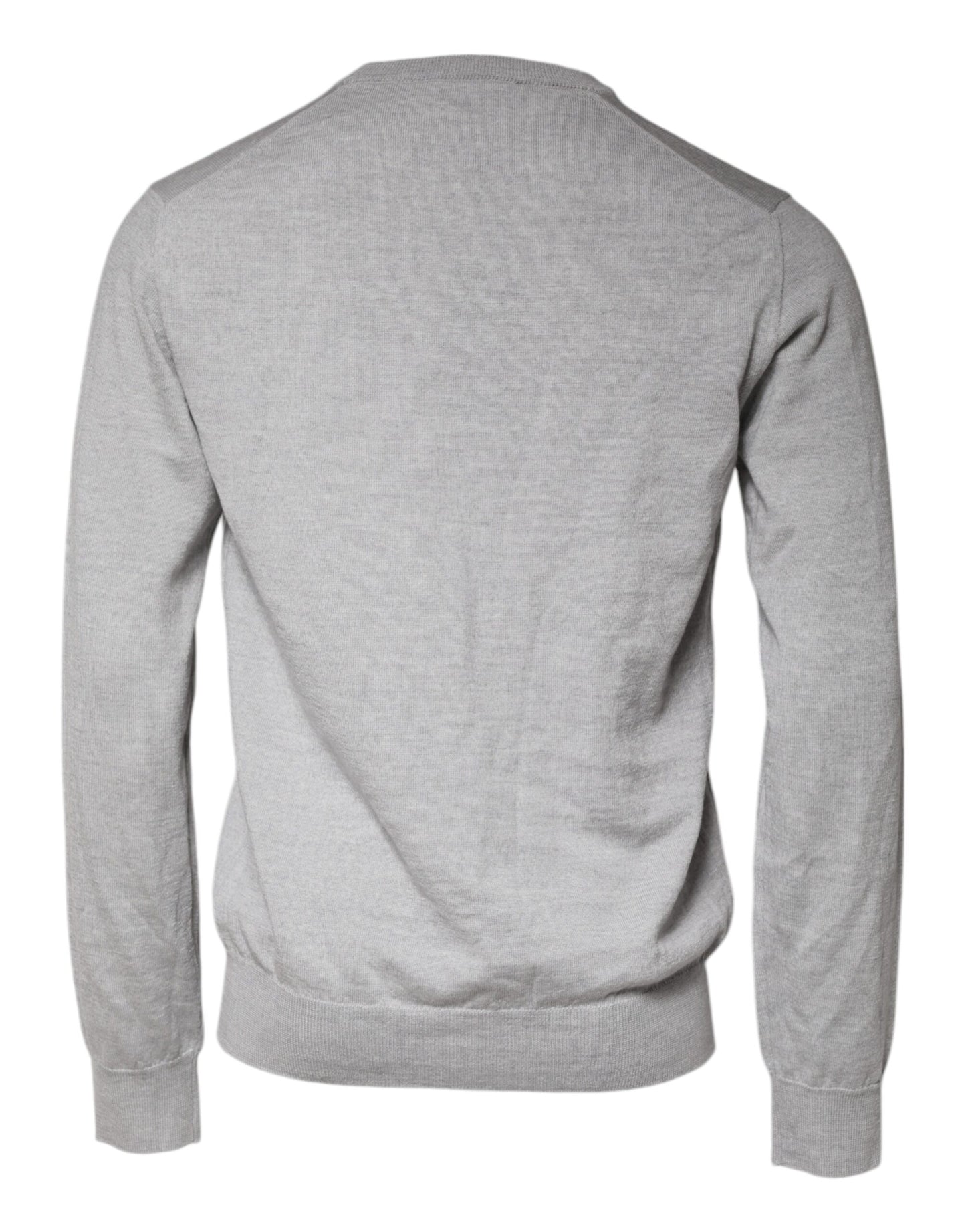 Dolce &amp; Gabbana Jersey de lana gris claro con cuello redondo
