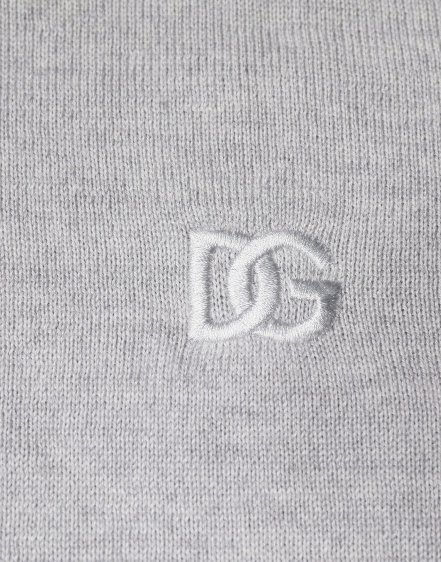 Dolce &amp; Gabbana Jersey de lana gris claro con cuello redondo