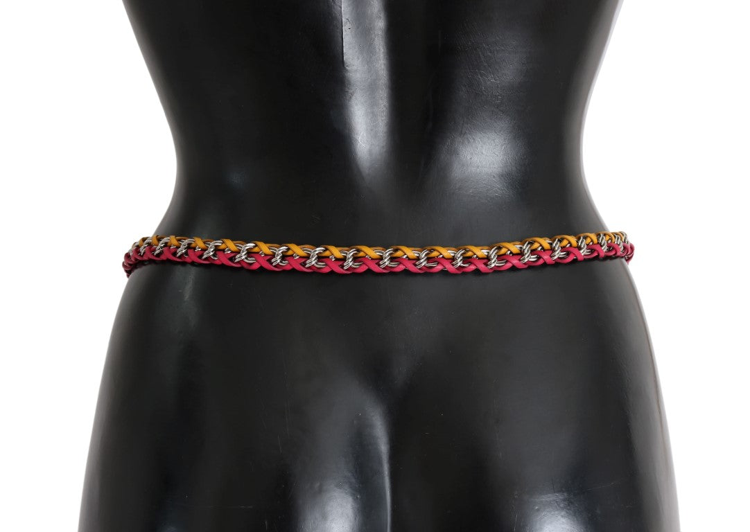 Dolce &amp; Gabbana Elegante cinturón multicolor con adornos de cristales